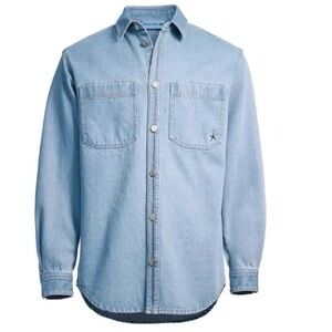 Mugler x H&M Light Blue Denim Shirt XXL NWT! $100